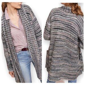 Anthropologie Akemi + Kin Wasilla Small Long Cardigan Alpaca Blend Pockets Boho